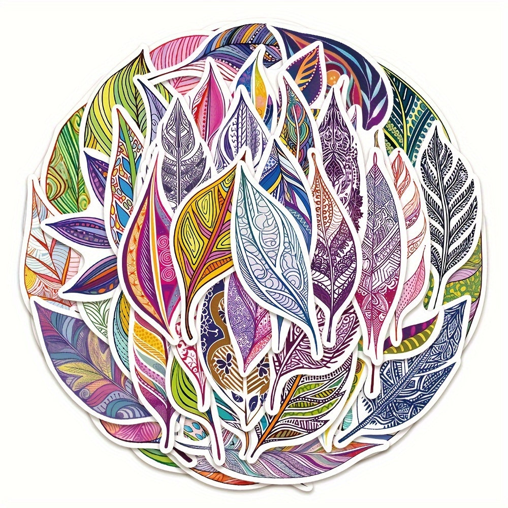 Enamel Leaf Stickers Set - Water Bottles Laptops Luggage Stickers