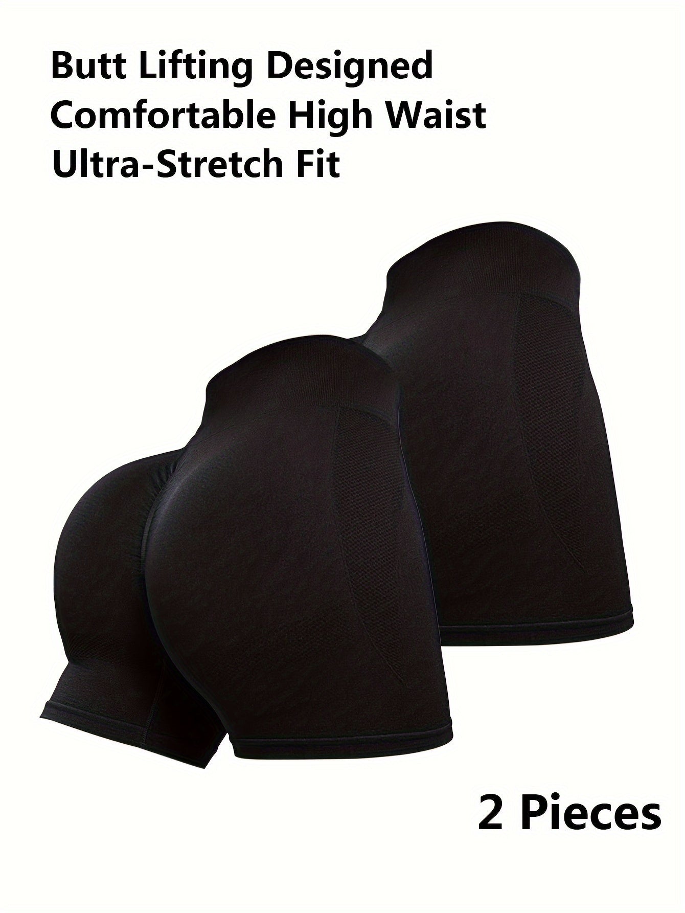 High Stretch Yoga Workout Shorts High Waist Athletic Running Booty Shorts
