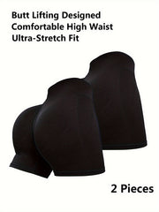 High Stretch Yoga Workout Shorts High Waist Athletic Running Booty Shorts