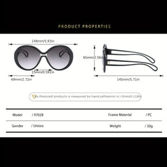 Retro Round Frame Vacation Sunglasses