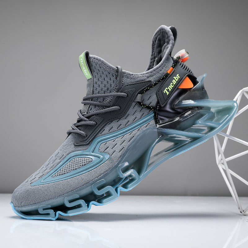 Men's Breathable Blade Shoes Running Athletic Sneakers Grey