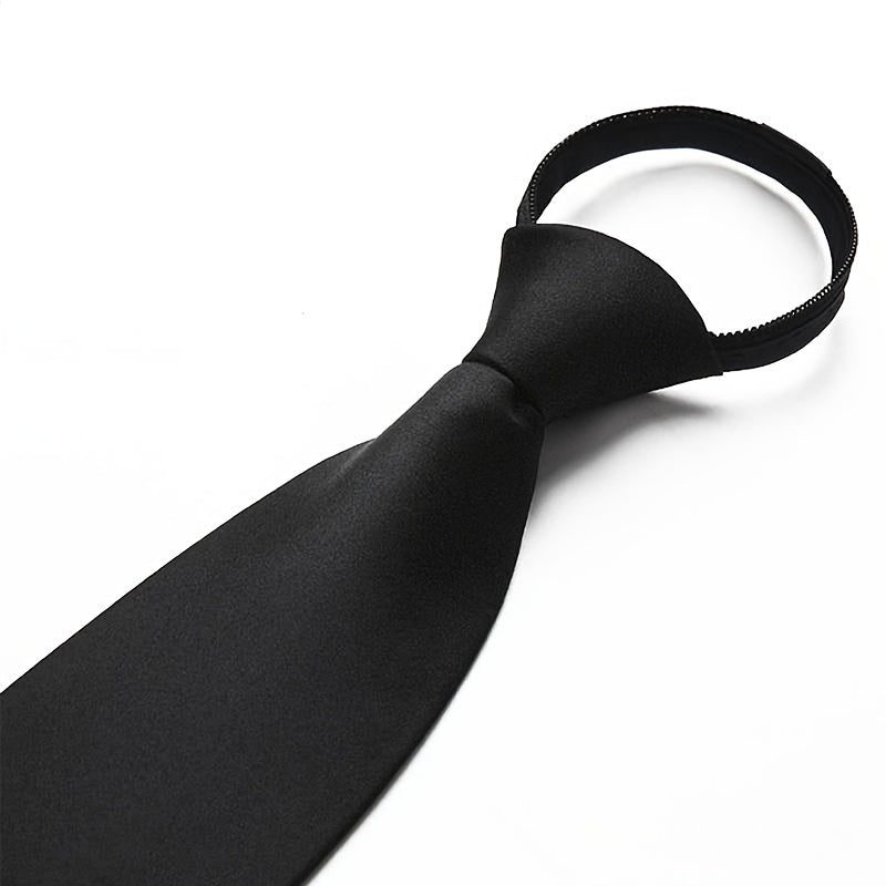 Wide Zipper Tie Graduation Team Safety Student Tie