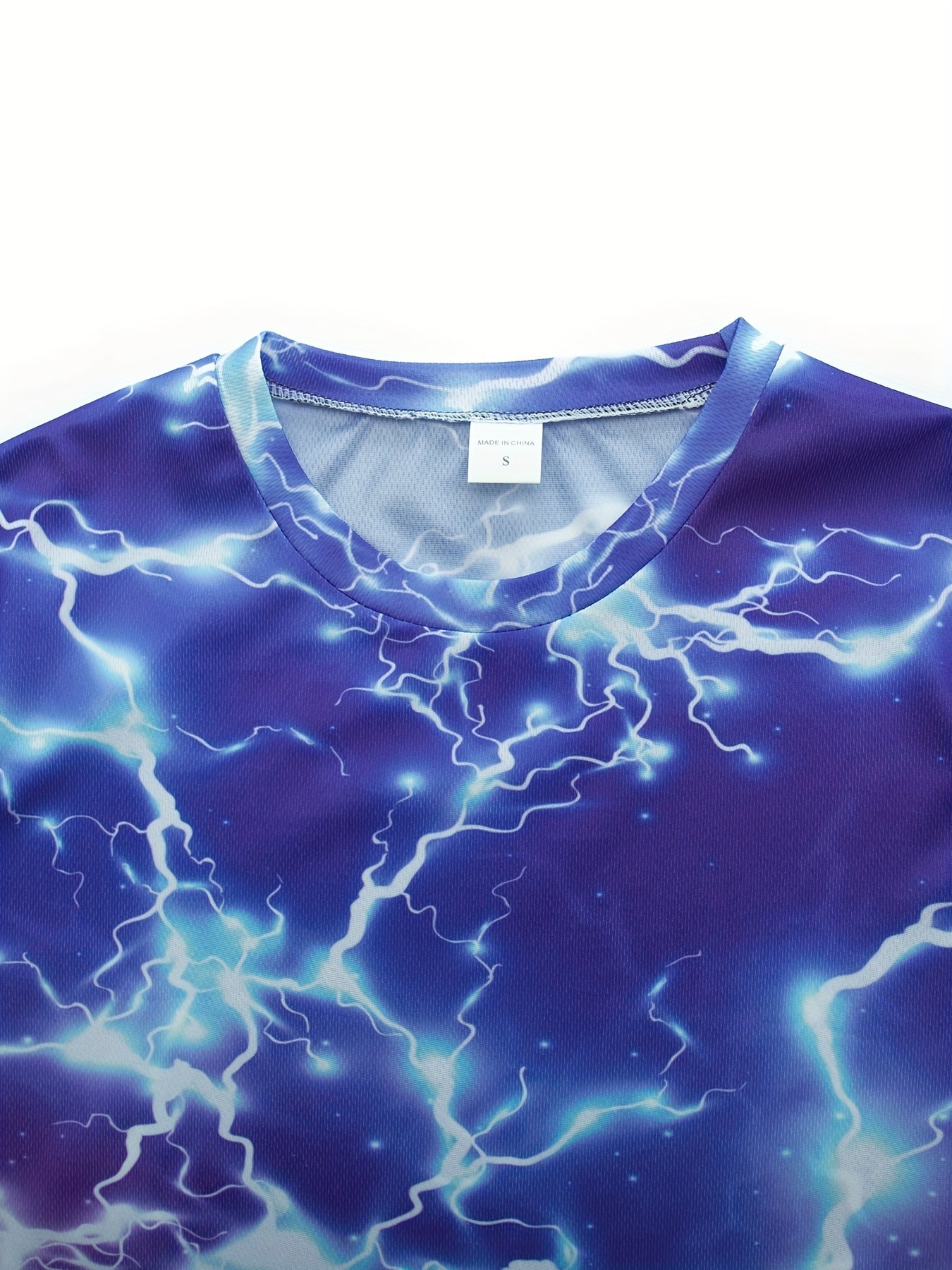 Men's Lightning Graphic T Shirt for Spring & Summer