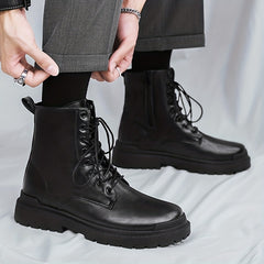 Men's Combat Boots Lace up Walking Shoes