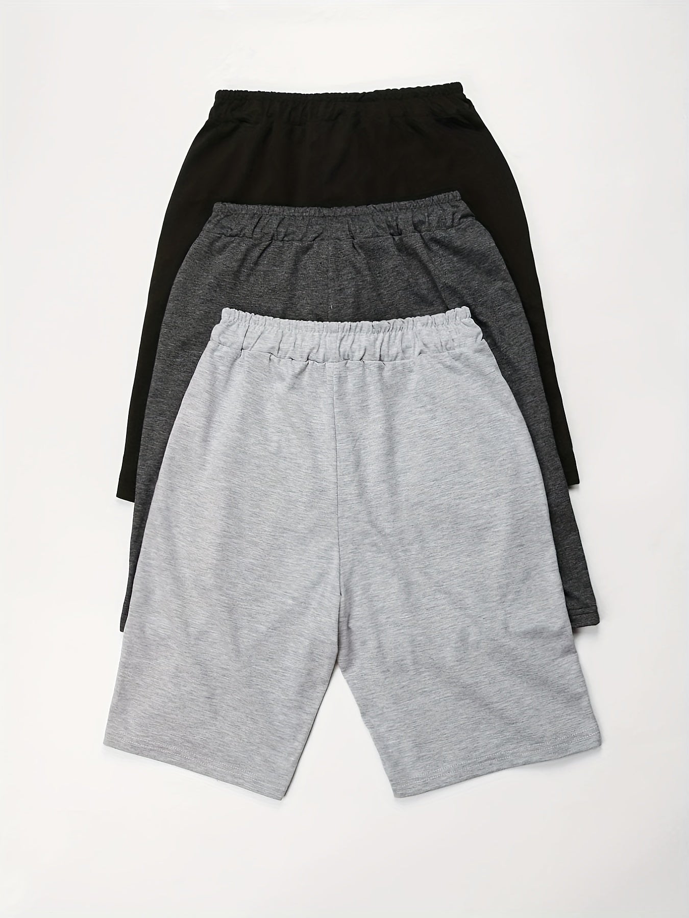 3 Pack Dual Pockets Drawstring Shorts Women's Clothing