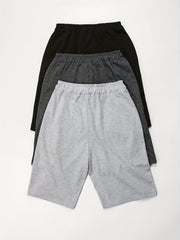 3 Pack Dual Pockets Drawstring Shorts Women's Clothing