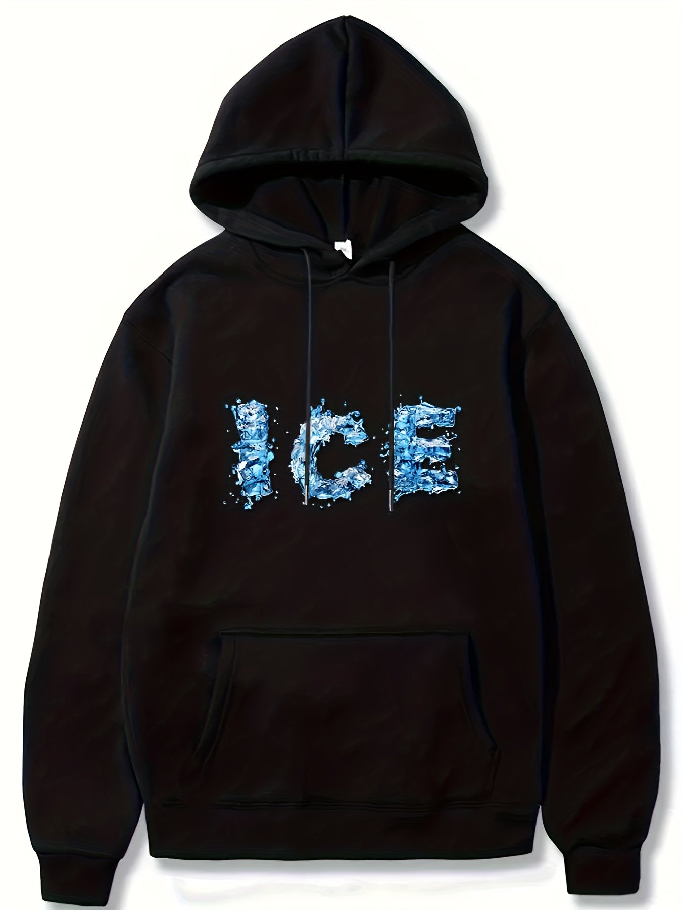 ICE Print Hoodie Long Sleeve Top Men's Clothes For Spring Fall Winter