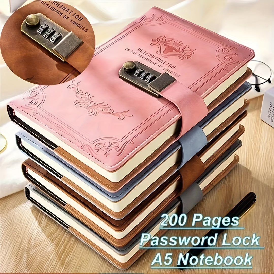 Secure Password Book Lock Journal Notebook Stationery