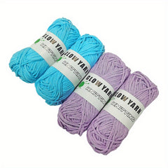 4pcs Glow In The Dark Yarn Luminous Cotton Yarn DIY Knitting Crocheting Supplies