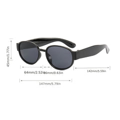 Men's Oval Polarized Sunglasses Vintage Retro Eyewear