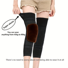 Winter Unisex Knee Pads Warm Cold-proof Fleece Leg Warmers