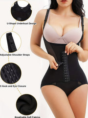 Front Buckle Shaping Bodysuit Tummy Control Butt Lifting Open Bust Body Shaper