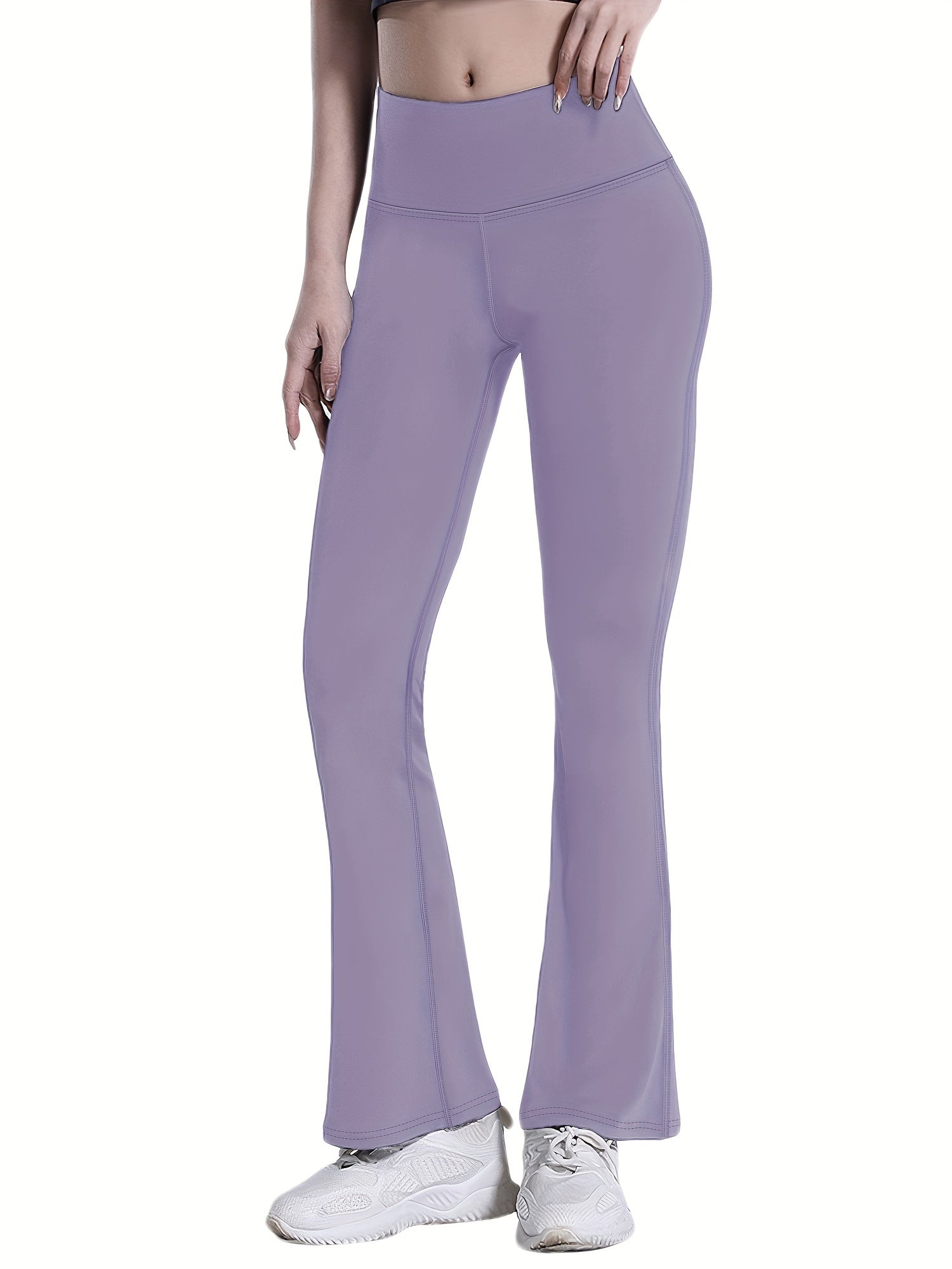 Solid Butt Lifting Yoga Flared Pants Fitness Bootcut Activewear