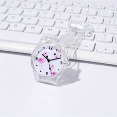 Kids Transparent Flamingo Cartoon Watch