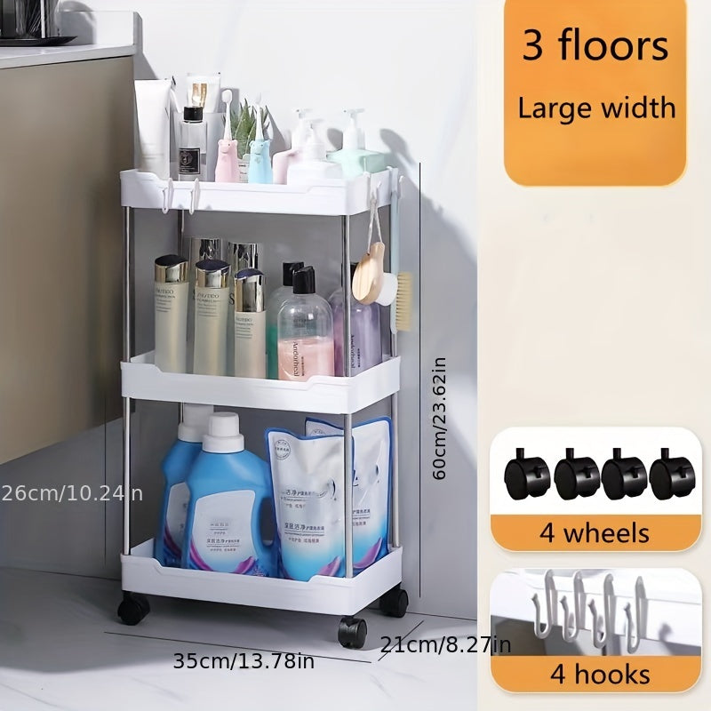 Small Cart Kitchen Shelf Bathroom Storage Rack