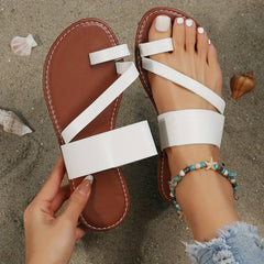 Women's Loop Toe Slide Sandals Lightweight Beach Shoes