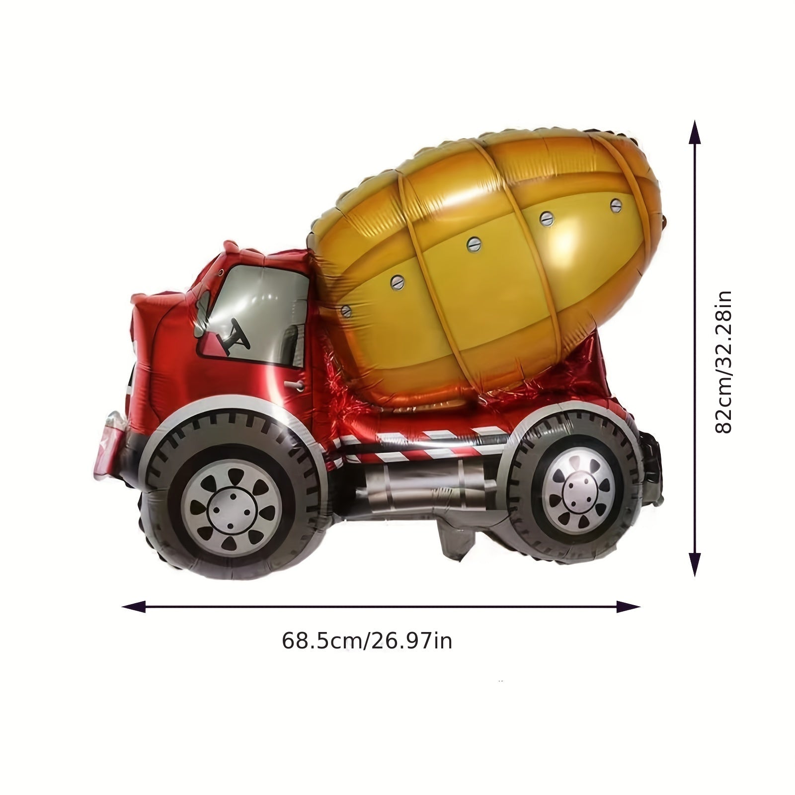Car Birthday Theme Flag Balloon Set with Safety Hat