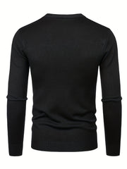 Cartoon Pumpkin Jack O Lantern Slim Warm Sweater Men's Casual Retro Style