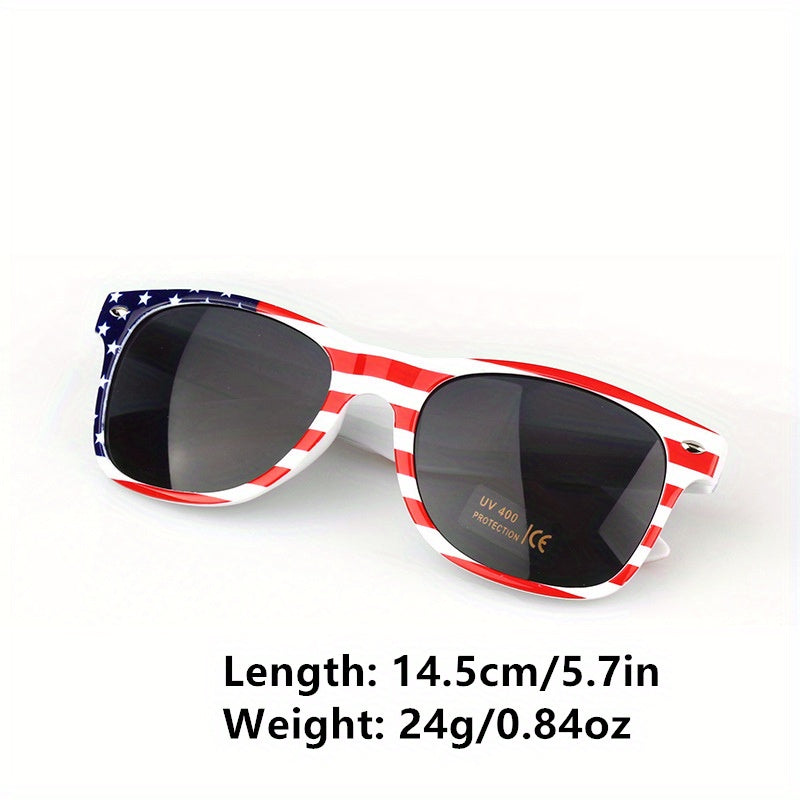 Star Print Striped Men's Sunglasses UV400
