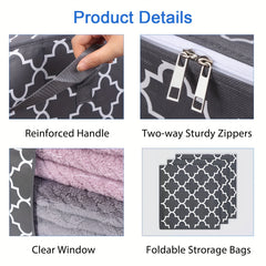 3pcs Large Capacity Storage Bag Clothes Organizer