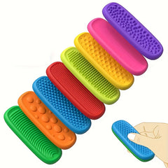 Silicone Sensory Stones Set - Textured Finger Toys for Anxiety Relief
