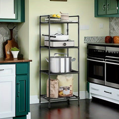 Metal Microwave Storage Shelf for Kitchen, Durable Organizer