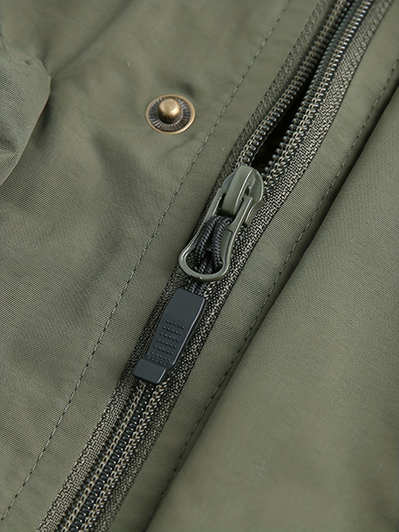Men's Zipper Pockets Cargo Vest - Casual Stand Collar Outwear