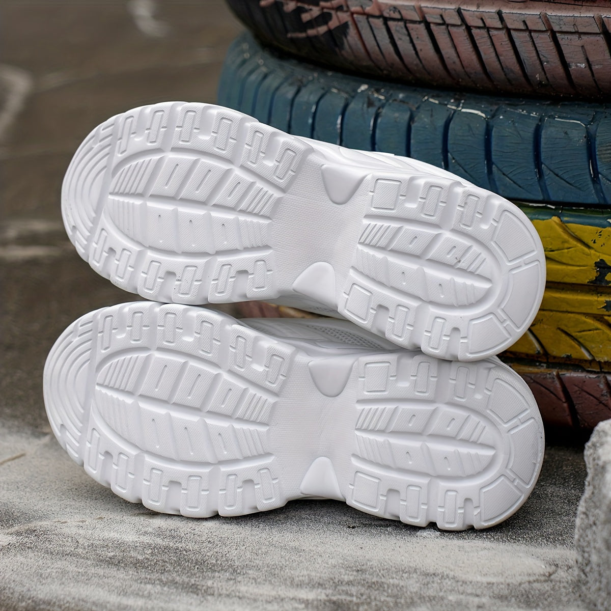 Solid Breathable Comfortable Heighten Chunky Sneakers Casual Versatile