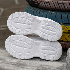 Solid Breathable Comfortable Heighten Chunky Sneakers Casual Versatile
