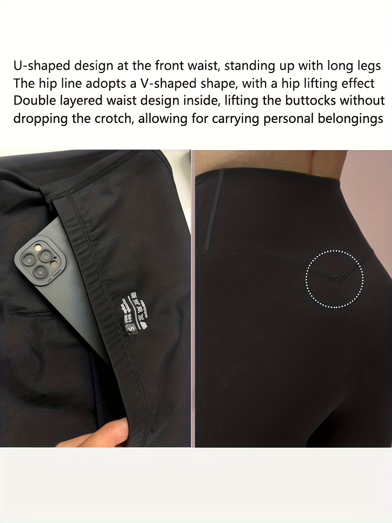 High Waist Yoga Pants with Pocket Hip Lift Sports Quick Dry Cropped Pants
