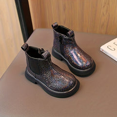 Girls Lightweight Non Slip Ankle Boots With Zipper