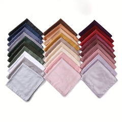Satin Square Scarf Soft Solid Hijab Large Turban Head Wrap 109x109