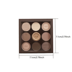 9-Color Eyeshadow Palette Tea Brown Earth Tone Glitter Daily Makeup