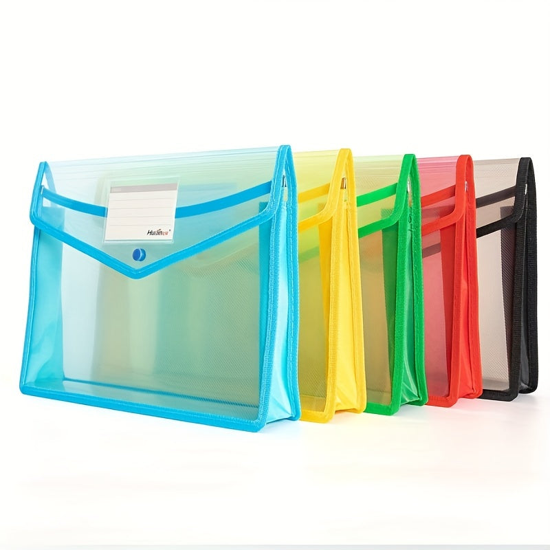A4 Poly Envelope Expanding File Wallet Snap Closure Label Pocket