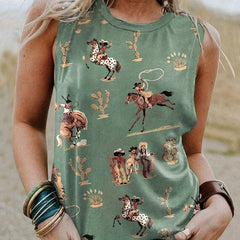 Cartoon Graphic Tank Top Women's Clothing