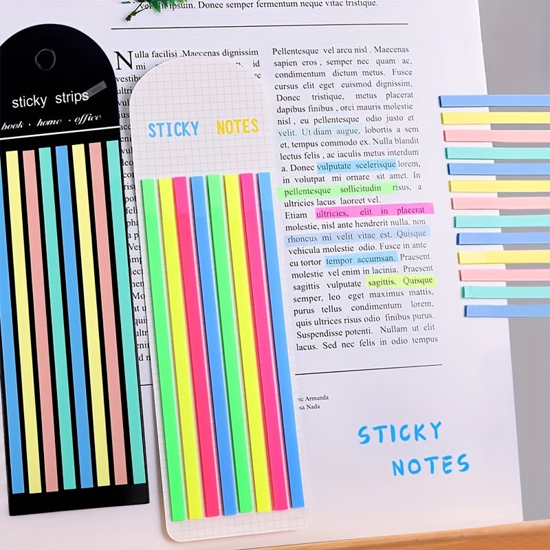 160pcs Transparent Sticky Neon Highlighter Tabs for Annotating Books