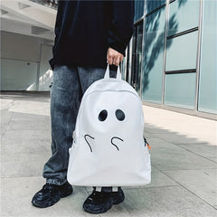 Ghost Shape Backpack Large Capacity PU Leather Backpack