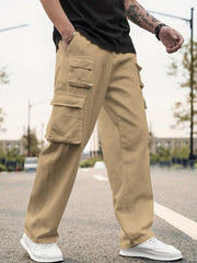 Men's Flap Pocket Cargo Pants Loose Fit