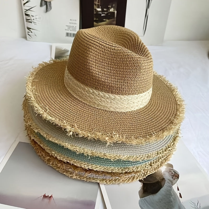 Men Straw Hat Vacation Breathable Summer
