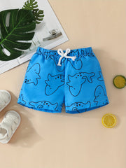 Baby Boys Cartoon Print Beach Shorts for Summer