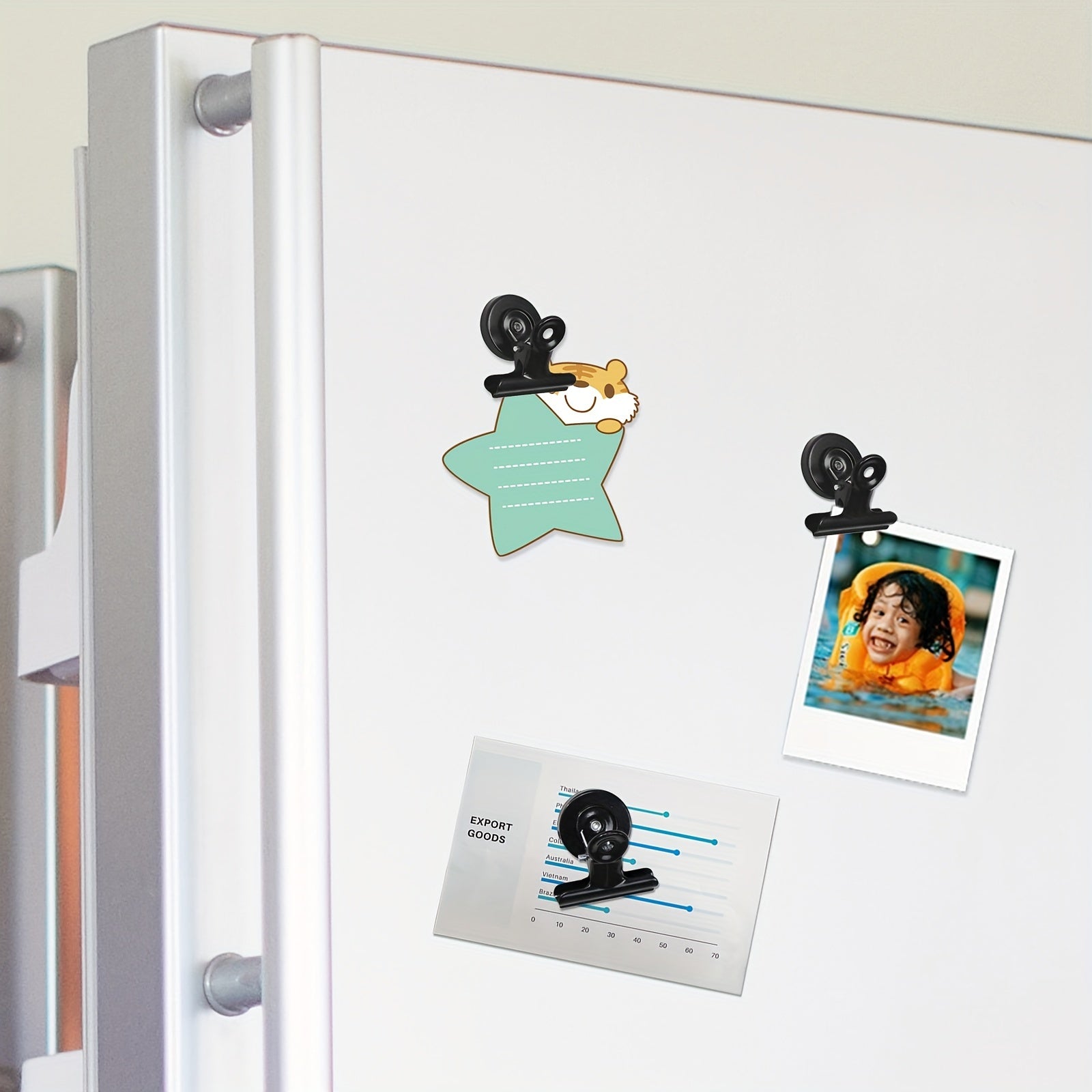 2pcs Strong Magnetic Clip Fridge Magnet for Office Whiteboards