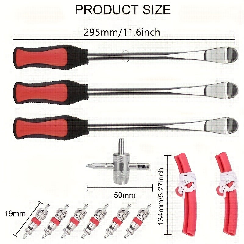 12pcs Tire Lever Tool Spoon And Wheel Rim Protectors Tool Kit