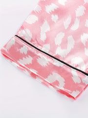 Girls 2pcs Loungewear Leopard Print Pajamas Set