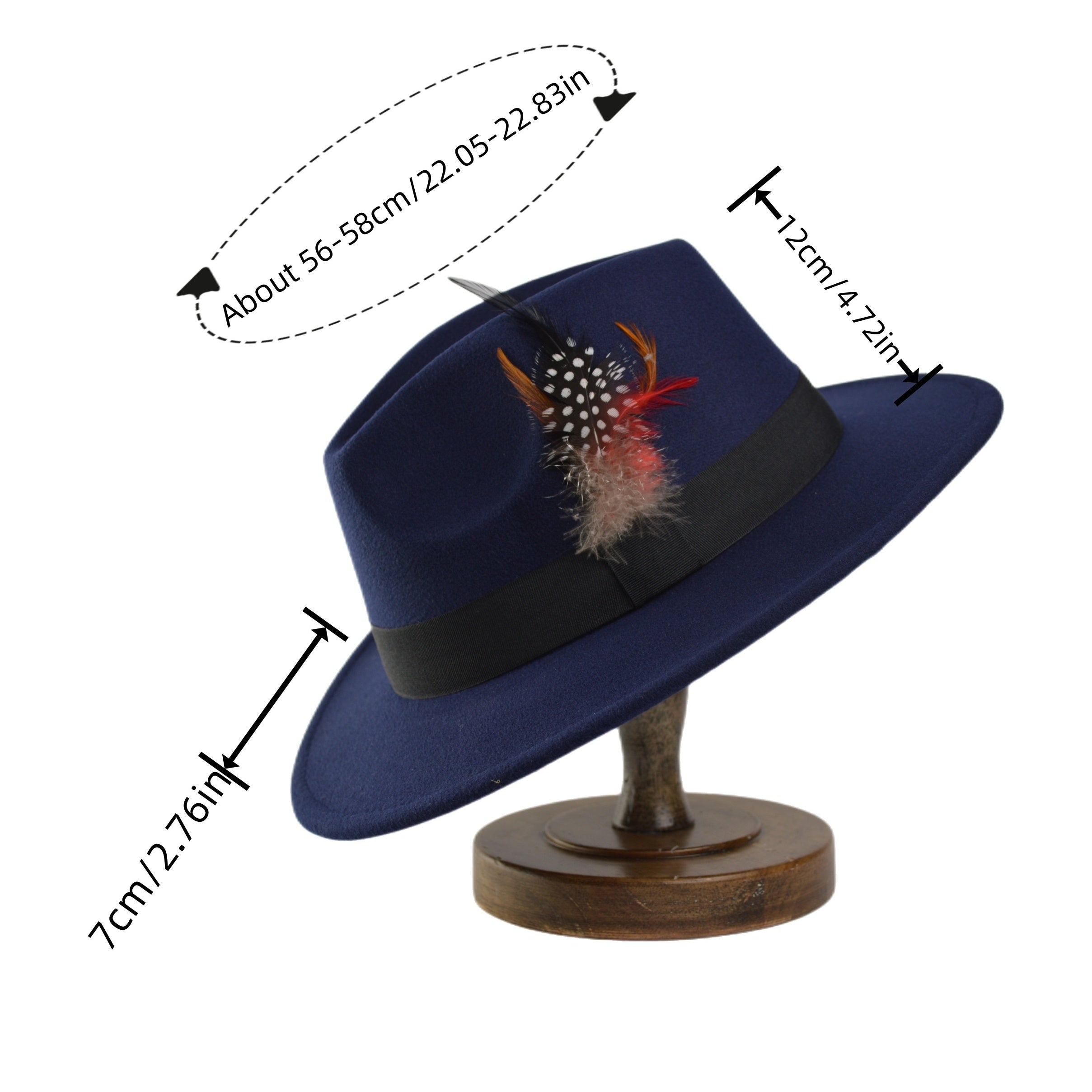 Mystery Surprise Blind Box Wool Fedora Large Brim Hat For Men