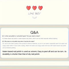 10ml Water Based Nail Polish Quick Dry Long Lasting Hypoallergenic