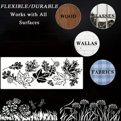 6pcs Flower Stencils For Painting On Wood Reusable Stencils PET DIY Drawing