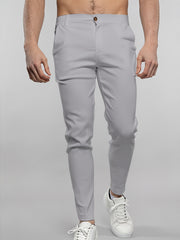 Men's Casual Slim Fit Pants in Solid Color