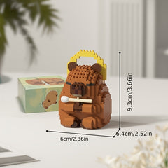 Capybara Building Blocks Set Desk Decor Stress Relief Family Office Gift