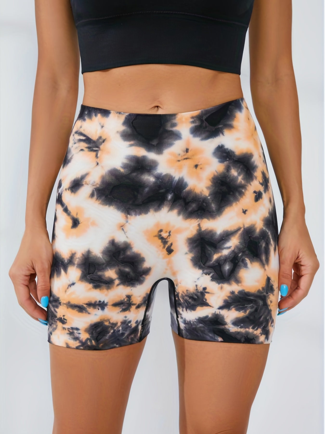 Tie Dye High Waist Yoga Shorts Women's Activewear