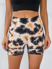 Tie Dye High Waist Yoga Shorts Women's Activewear